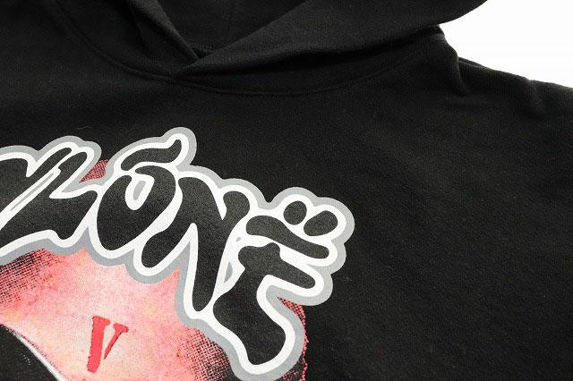 【中古】ヴィーローン VLONE × DENNIS RODMAN HOODIE BLACK XL デニス・ロッドマン プリント パーカー 251207