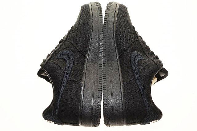 【中古】ナイキ NIKE AIR FORCE 1 LOW STUSSY TRIPLE BLACK 28.5cm CZ9084-001 エアフォース ロー ▲■251204