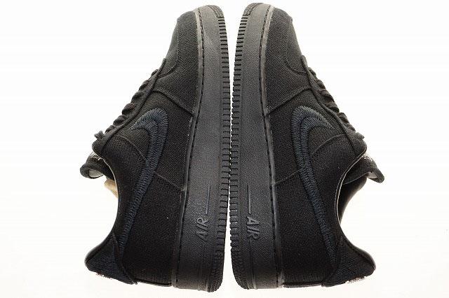 【中古】ナイキ NIKE AIR FORCE 1 LOW STUSSY TRIPLE BLACK 28.5cm CZ9084-001 エアフォース ロー ▲■251204