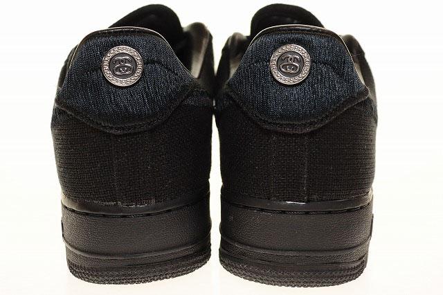 【中古】ナイキ NIKE AIR FORCE 1 LOW STUSSY TRIPLE BLACK 28.5cm CZ9084-001 エアフォース ロー ▲■251204