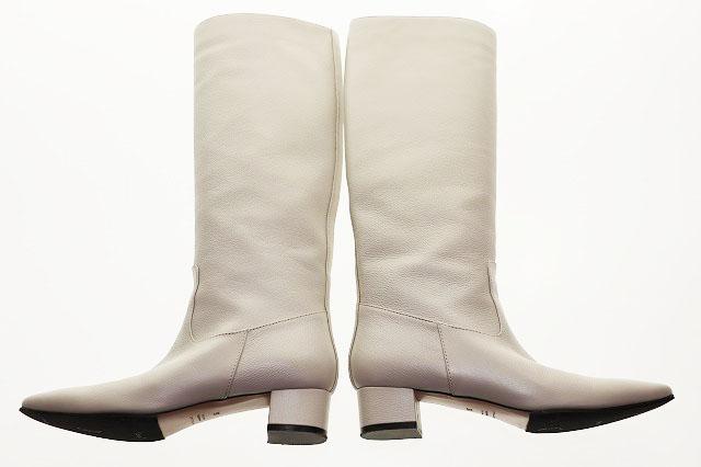 【中古】ペリーコ PELLICO Ebure 別注 ロングブーツ グレー サイズ36 レザー【ブランド古着ベクトル】●▲ 251218_3