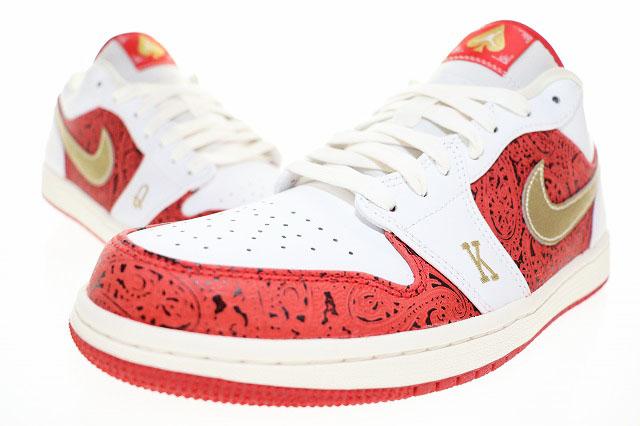 【中古】ナイキ NIKE AIR JORDAN 1 LOW SE SPADE WHITE 28?p DJ5185-100 エア ジョーダン ロー スペード ▲■251218