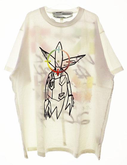 【中古】オフホワイト OFF WHITE × FUTURA ALIEN 20SS S/S OVER TEE WHITE M フーチュラ エイリアン 半袖 Ｔシャツ