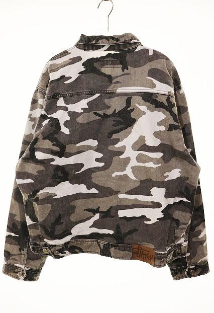 【中古】ステューシー STUSSY CAMO ZIP WORK JAKET XL カモ ジップ ワーク ジャケット 総柄 マルチカラー 251226_1