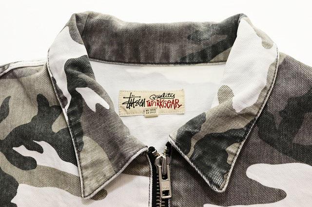 【中古】ステューシー STUSSY CAMO ZIP WORK JAKET XL カモ ジップ ワーク ジャケット 総柄 マルチカラー 251226_4