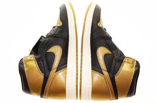 【中古】ナイキ NIKE AIR JORDAN 1 HIGH RETRO OG BLACK AND GOLD 2024 28cm DZ5485-071 エア ジョーダン ▲■251229_2