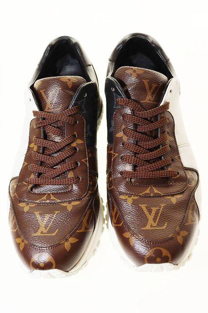 【中古】ルイヴィトン LOUIS VUITTON ランアウェイ・ライン スニーカー モノグラム柄 ブラウン ☆AA★●▲■260209_1