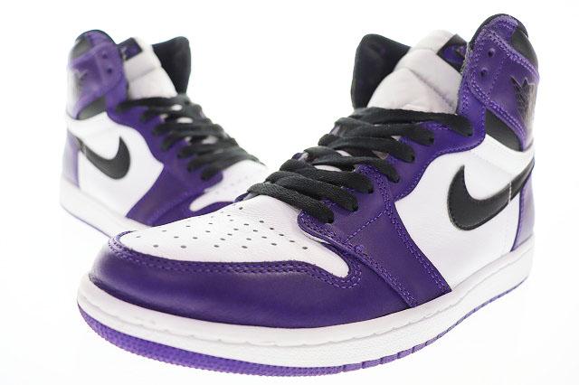 【中古】ナイキ NIKE AIR JORDAN 1 RETRO HIGH OG COURT PURPLE 27.5cm エア ジョーダン レトロ ▲■260115