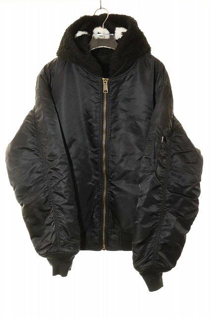 【中古】シュプリーム SUPREME 22AW FAUX FUR REVERSIBLE MA-1 BLACK L フェイクファー リバーシブル ☆AA★■260118
