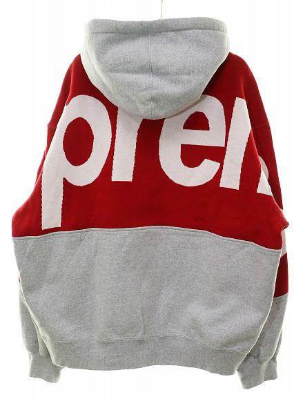 【中古】シュプリーム SUPREME 23AW BIG LOGO JACQUARD HOODED SWEATSHIRT ビッグ ロゴ ジャガード フーディ_1