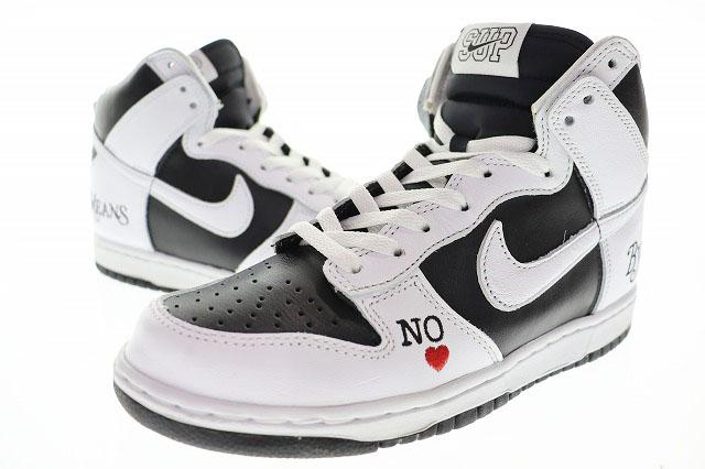 【中古】ナイキ NIKE × SUPREME SB DUNK HIGH OG QS BY ANY MEANS 25.5cm シュプリーム ダンク ハイ ▲■260113