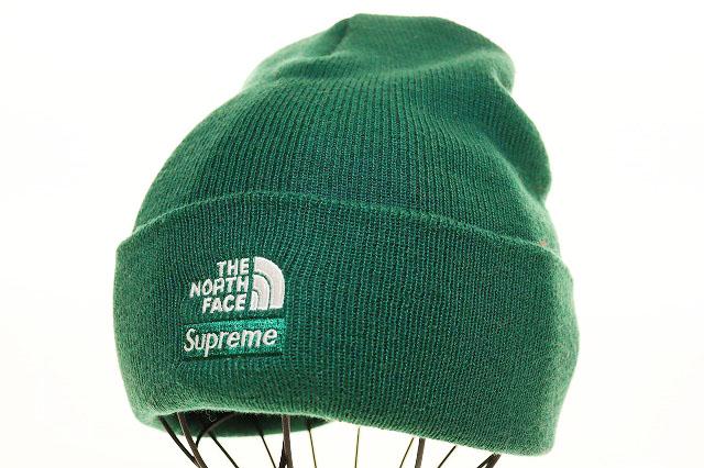 【中古】シュプリーム SUPREME 24AW THE NORTH FACE BEANIE GREEN F 北の方人間の顔 ビーニー ☆AA★▲260207