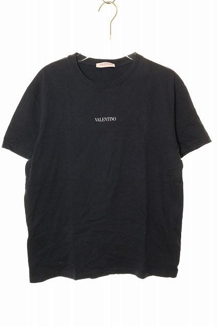 【中古】ヴァレンティノ ヴァレンチノ  VALENTINO コットン ロゴプリント クルーネック Tシャツ 半袖 S 260131