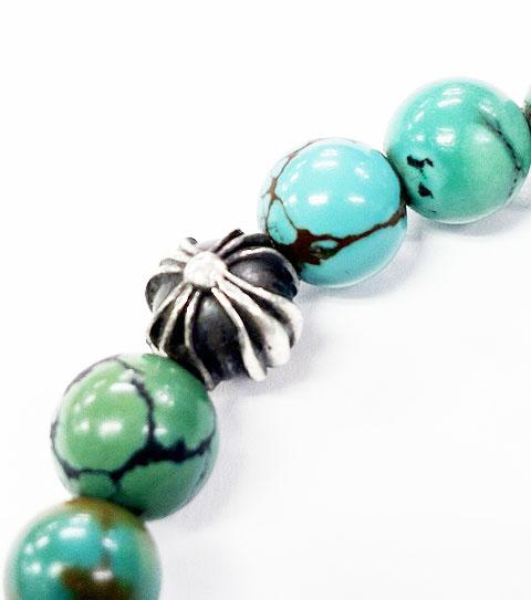 【中古】クロムハーツ CHROME HEARTS 8mm BEAD ブレスレット ターコイズ ビーズ シルバー ☆AA★ ▲ 260305_3