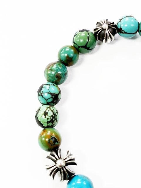 【中古】クロムハーツ CHROME HEARTS 8mm BEAD ブレスレット ターコイズ ビーズ シルバー ☆AA★ ▲ 260305_5