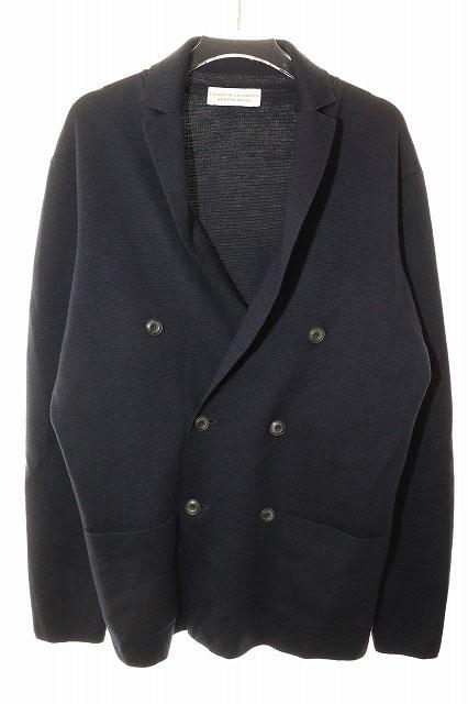 【中古】フィリッポ デ ローレンティス FILIPPO DE LAURENTIIS ニットダブルブレストジャケット 50 ウール 260216