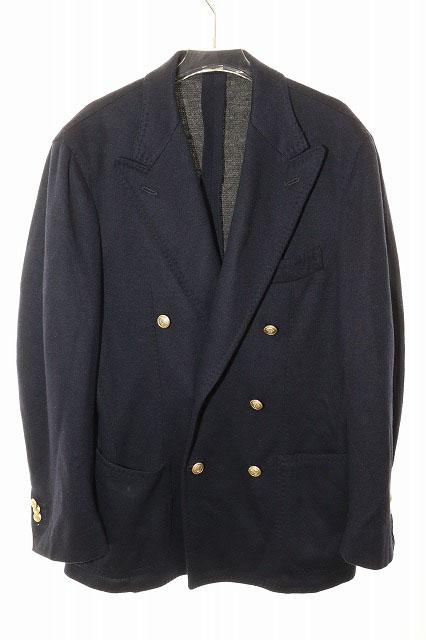 【中古】ガボ ナポリ GABO NAPOLI テーラード ジャケット サイズ 52 イタリア製 ブレザー ネイビー ●260209 メンズ