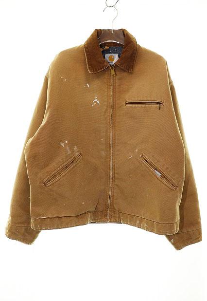【中古】カーハート carhartt デトロイトジャケット 80s 80年代 ワークジャケット 裏地ブランケット キャメル 260202