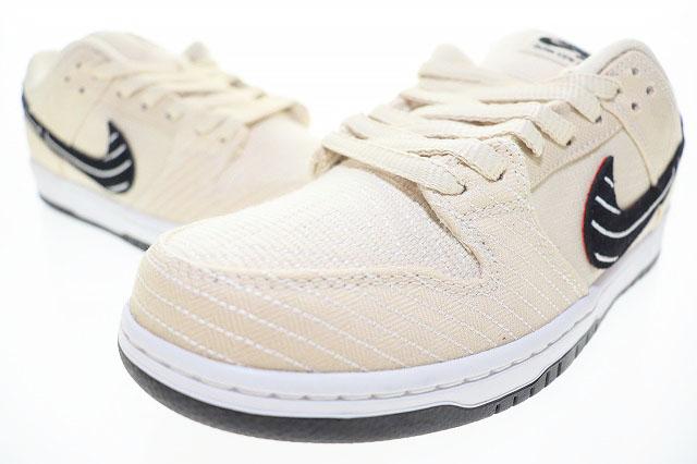 【中古】ナイキ NIKE ALBINO & PRETO SB DUNK LOW PRO QS PEARL WHITE 27.5cm アルビノ アンド プレト ▲■260216