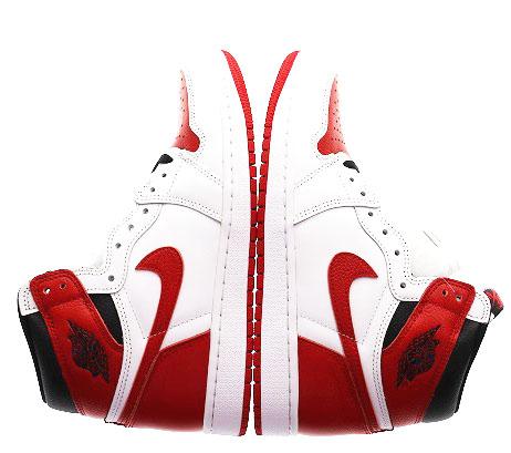 【中古】ナイキ NIKE AIR JORDAN 1 RETRO HIGH 26.5cm エアジョーダン 1 ハイ ホワイト レッド 白