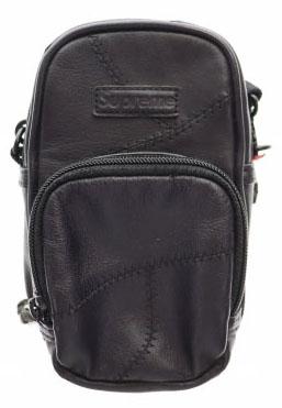 【中古】シュプリーム SUPREME 19AW PATCHWORK LEATHER SHOULDER BAG BLACK パッチワーク レザー ショルダー バッグ ▲260408