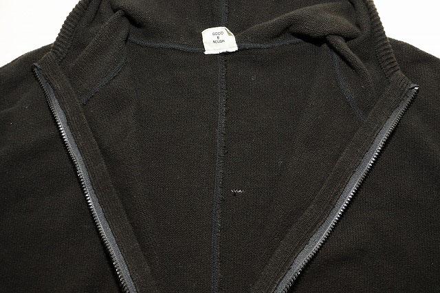 【中古】グッドイナフ GOODENOUGH 00s 裾ロゴ ストレッチ コットン ニット ジップ パーカー XLサイズ 260420_5