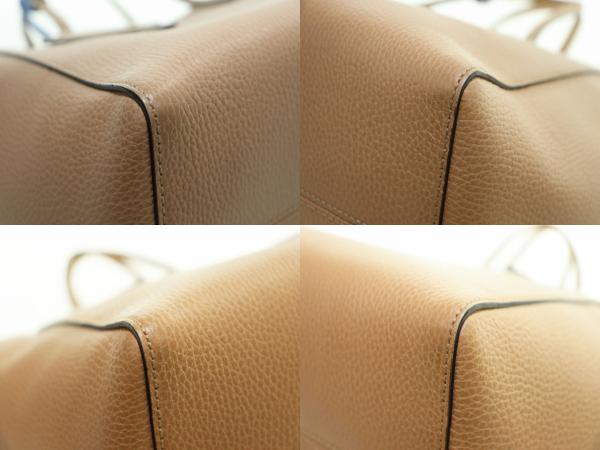 【中古】グッチ GUCCI スウィング レザー トートバッグ 354408 ベージュ ブルー ☆AA★▲■260311 レディース_4