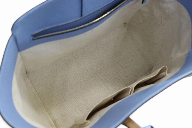 【中古】グッチ GUCCI スウィング レザー トートバッグ 354408 ベージュ ブルー ☆AA★▲■260311 レディース_7