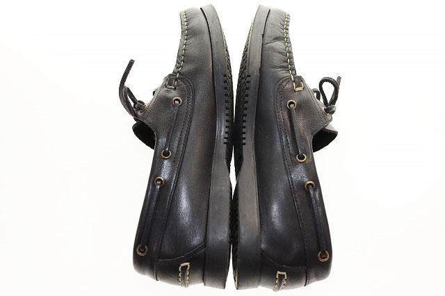 【中古】パラブーツ Paraboot バース デッキシューズ モカシン 7 1/2 レザー ブラック ●▲■260224 メンズ