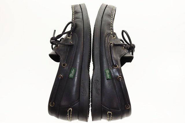 【中古】パラブーツ Paraboot バース デッキシューズ モカシン 7 1/2 レザー ブラック ●▲■260224 メンズ