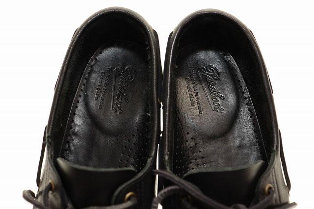【中古】パラブーツ Paraboot バース デッキシューズ モカシン 7 1/2 レザー ブラック ●▲■260224 メンズ