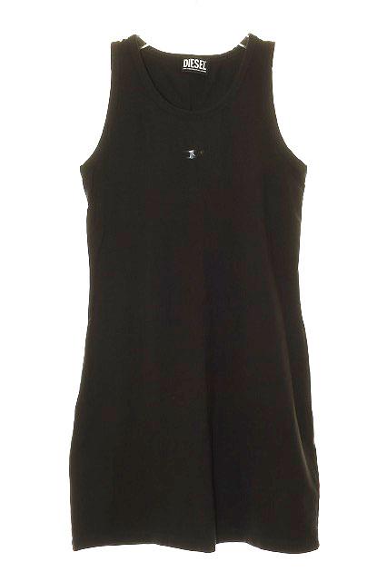 【中古】T-LYNYS-LONG-OUT BLACK Mサイズ A15699RAFAA ノースリーブ ロゴ ワンピース ブラック 黒 ●260407