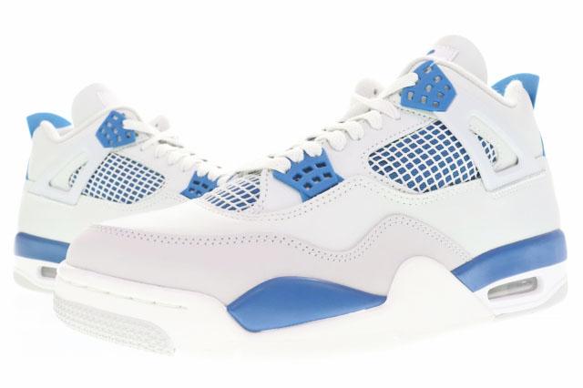 【中古】ナイキ NIKE AIR JORDAN 4 RETRO 28cm INDUSTRIAL BLUE エア ジョーダン 4 レトロ ホワイト  ▲■260224