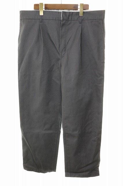 【中古】ワコマリア WACKO MARIA × DICKIES PLEATED TROUSERS XL プリーツ トラウザーズ パンツ グレー ●260308