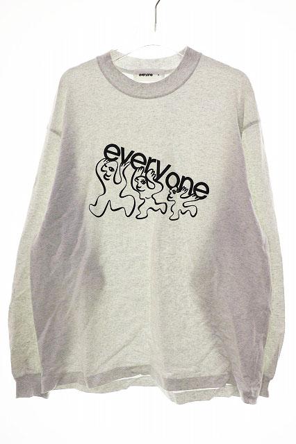 【中古】エブリワン everyone VINCENT LONG SLEEVE TEE GREY M 前橋限定 グラフィック ロンT 長袖 グレー 260308