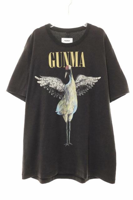 【中古】ダブレット doublet × ST COMPANY 23SS GUNMA KARUTA Lサイズ 群馬 鶴 Tシャツ ブラック 黒 260301 メンズ