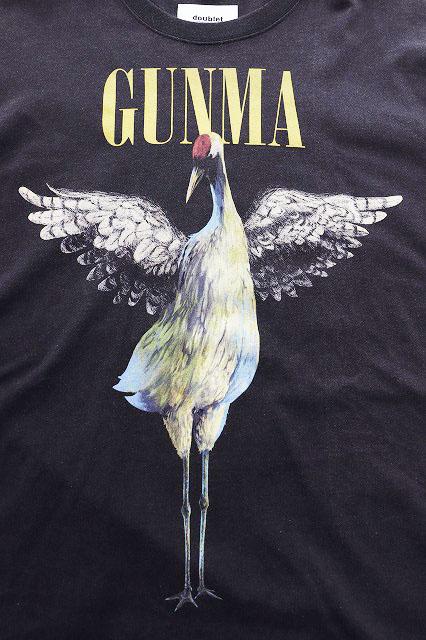 【中古】ダブレット doublet × ST COMPANY 23SS GUNMA KARUTA Lサイズ 群馬 鶴 Tシャツ ブラック 黒 260301 メンズ_3