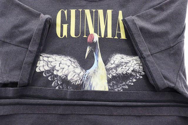 【中古】ダブレット doublet × ST COMPANY 23SS GUNMA KARUTA Lサイズ 群馬 鶴 Tシャツ ブラック 黒 260301 メンズ_4