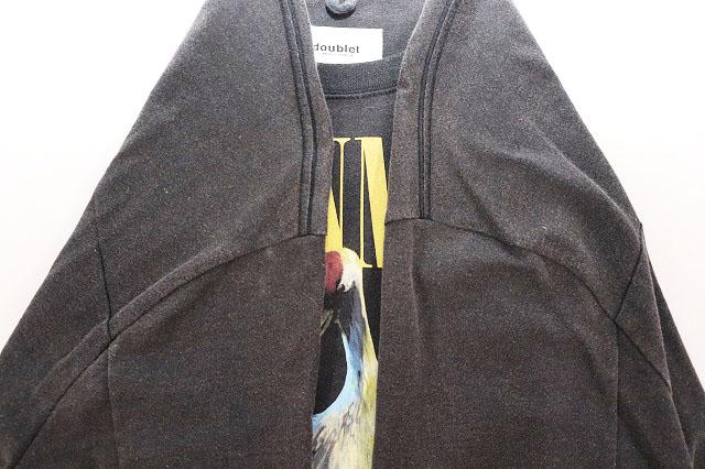 【中古】ダブレット doublet × ST COMPANY 23SS GUNMA KARUTA Lサイズ 群馬 鶴 Tシャツ ブラック 黒 260301 メンズ_5