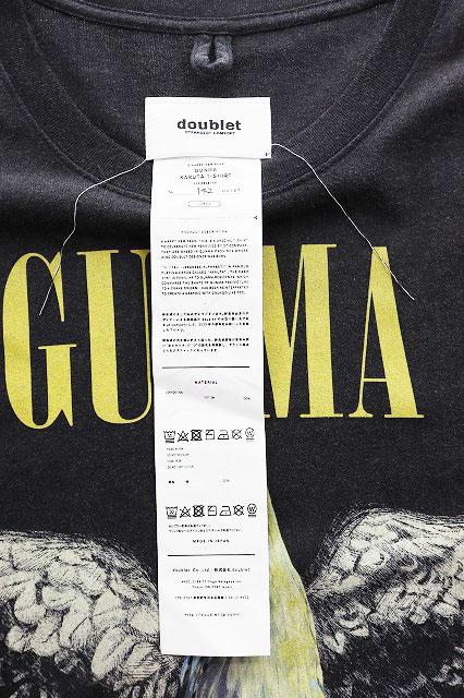 【中古】ダブレット doublet × ST COMPANY 23SS GUNMA KARUTA Lサイズ 群馬 鶴 Tシャツ ブラック 黒 260301 メンズ_6