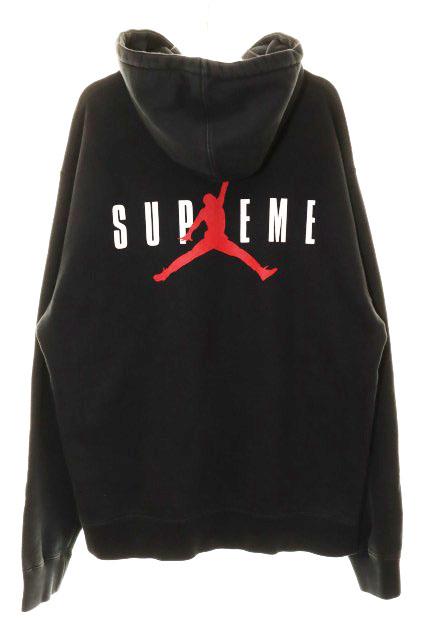 【中古】× JORDAN 24AW HOODED SWEATSHIRT BLACK Mサイズ ジョーダン コラボ フーディ パーカー ブラック 黒 ☆AA★260409