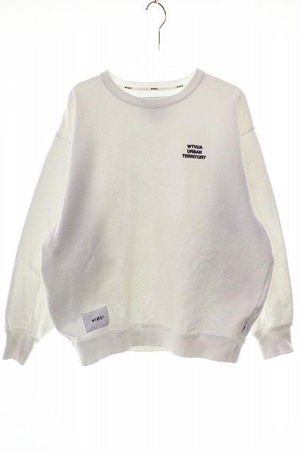 【中古】ダブルタップス WTAPS 25SS WUT SWEATER COTTON WHITE SIZE 1 スウェット トレーナー ☆AA★260406
