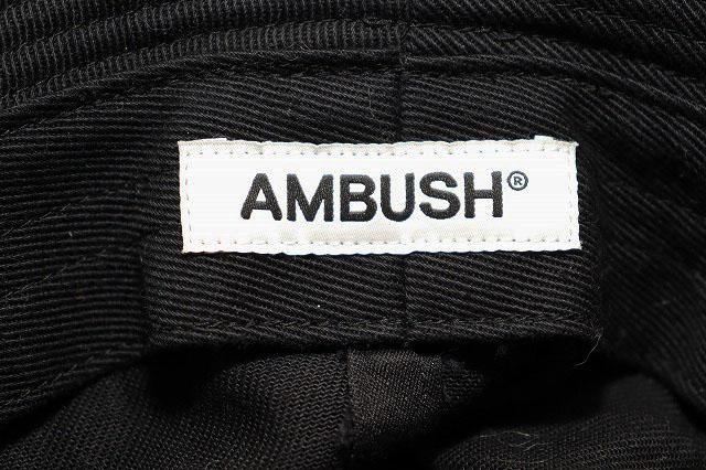 【中古】アンブッシュ AMBUSH BASEBALL HAT BLACK ベースボール ハット ロゴ 刺繍 帽子 ブラック ▲260318 メンズ_6