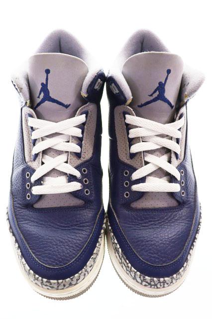 【中古】ナイキ NIKE AIR JORDAN 3 RETRO MIDNIGHT NAVY 26.5cm エア ジョーダン レトロ ミッドナイト ネイビー ▲260318