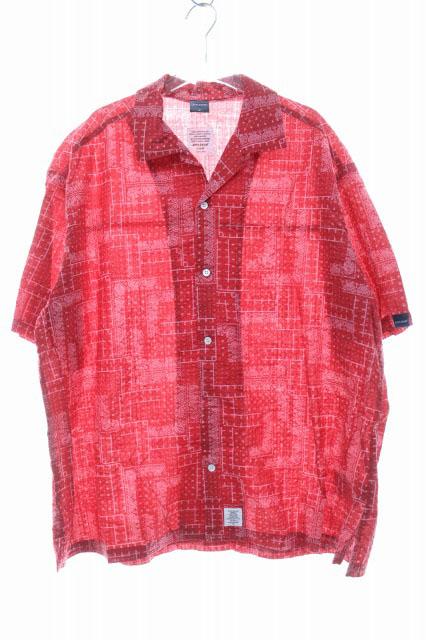 【中古】アップルバム APPLEBUM PAISLEY OVERSIZE SHIRT RED SIZE M ペイズリー 半袖 シャツ オーバーサイズ  レッド 赤 260401