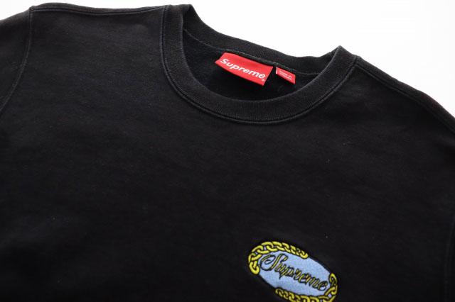 【中古】シュプリーム SUPREME 19SS CHAIN LOGO CREWNECK BLACK SIZE L チェーン ロゴ クルーネック トレーナー 260408_2
