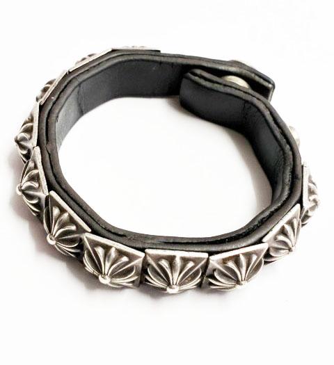 【中古】クロムハーツ CHROME HEARTS ZERO STUD SNGL ROW ゼロ ピラミッド スタッズ ブレスレット ☆AA★ ▲ 260508