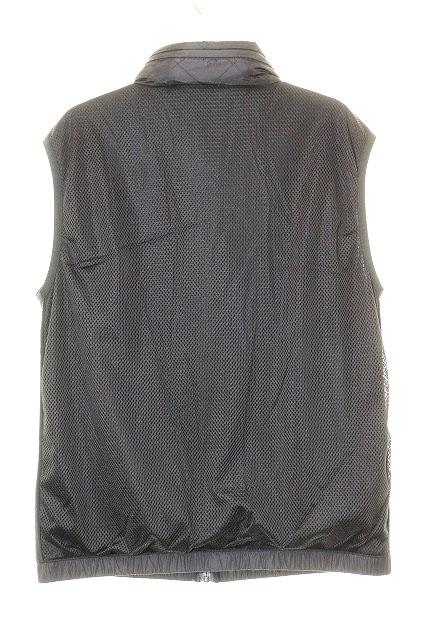 【中古】プラダ PRADA メッシュ ベスト ラバータグ ライニング フード Sサイズ ブラック 黒 ☆AA★260418_1