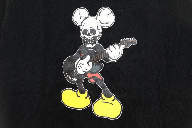 【中古】ナンバーナイン 稀少 08AW ポートランド期 スカル フェイス ミッキー ギター Tシャツ ブラック 2 ▲■260416_2