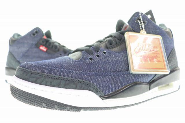 【中古】ナイキ NIKE × LEVI'S AIR JORDAN 3 RTR LSC INDIGO SP 28.5cm リーバイス エア ジョーダン デニム ▲■260403